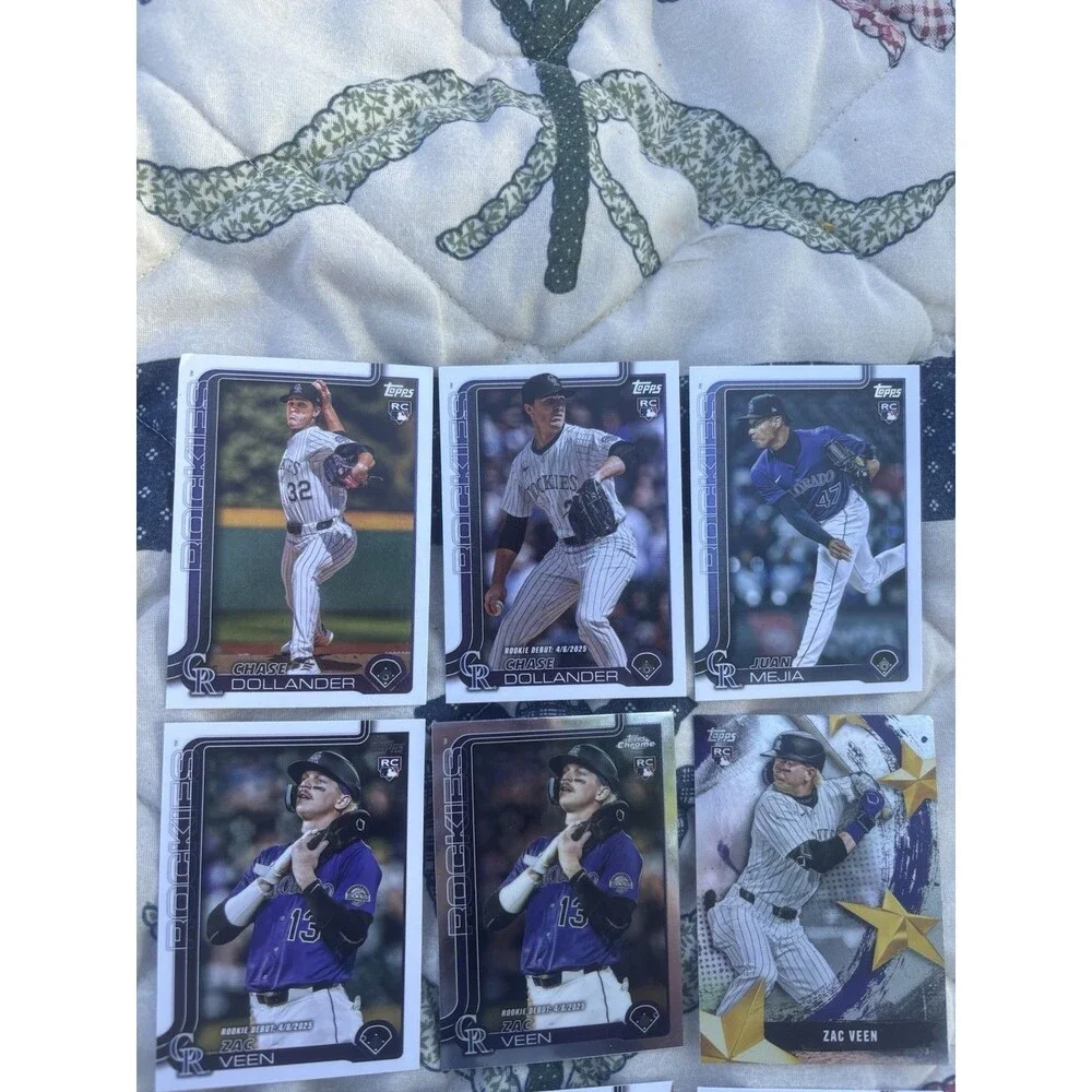 Topps Rockies Rookie Lot (9) Dollander Veen Chrome RC Amador Fulford